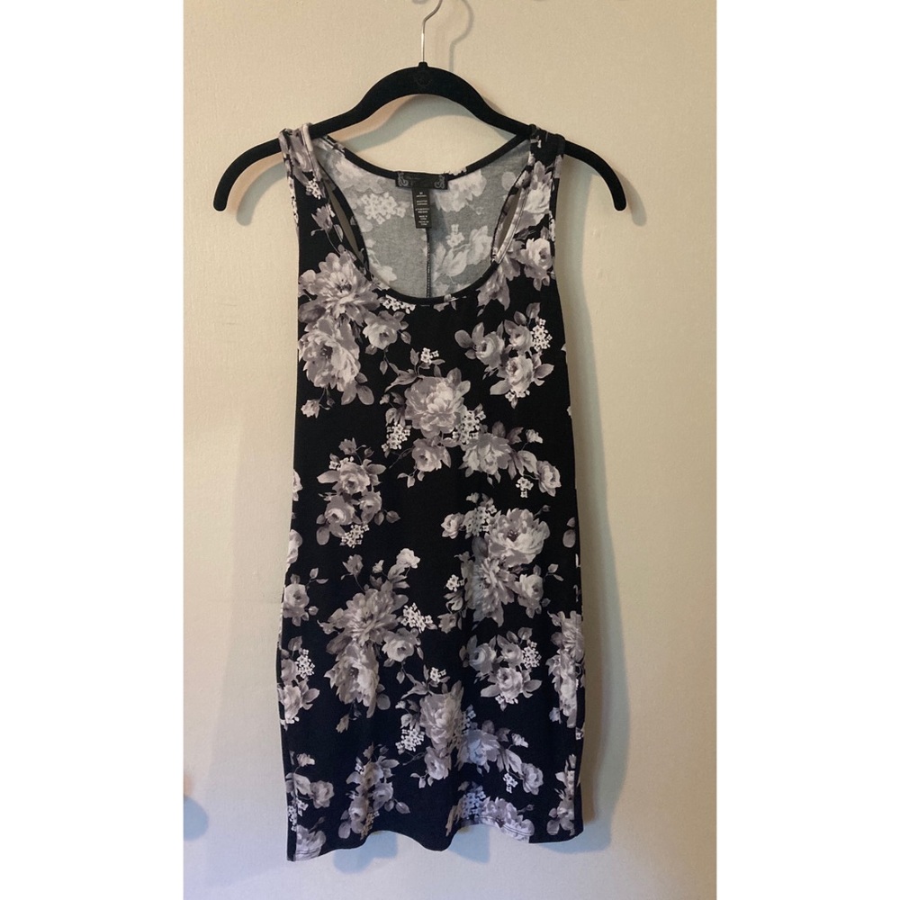 Black/White Floral Cotton Dress